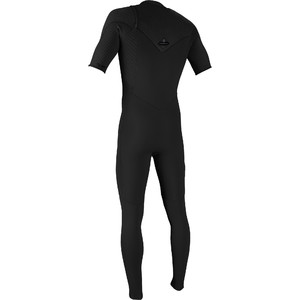 2024 O'Neill Mens Hyperfreak 2mm Short Sleeve Chest Zip Wetsuit 5497 - Black